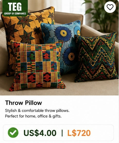 African print pillows