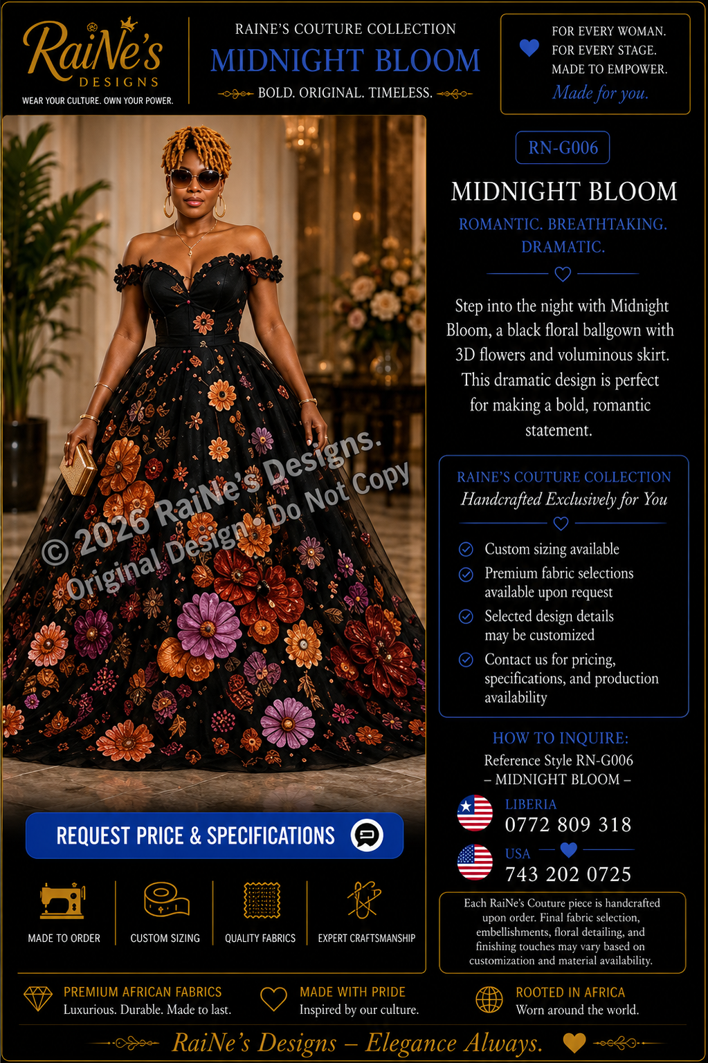 Midnight Bloom | RN-G006 – RaiNe's Designs