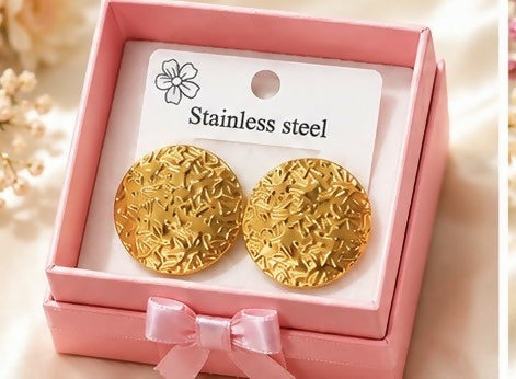 Sun Goddess Disc Earrings