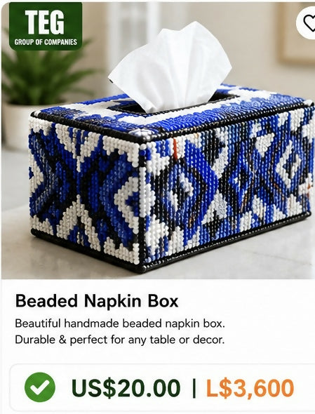 Beaded Tissue Box